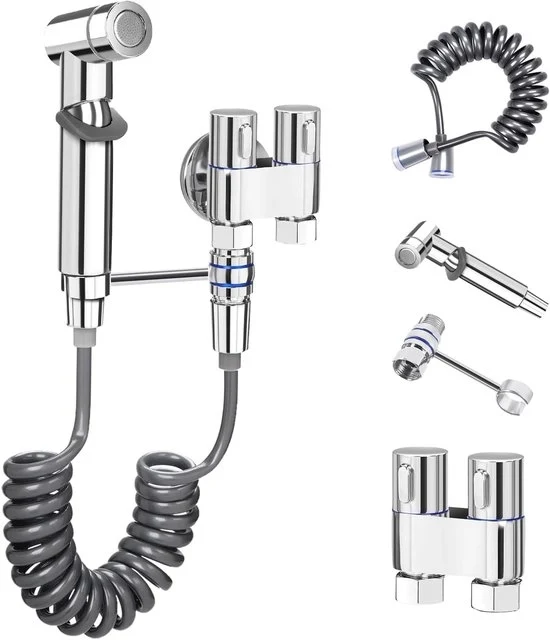 Bidet a mano per il bagno - tubo 1,5 m - cromato
