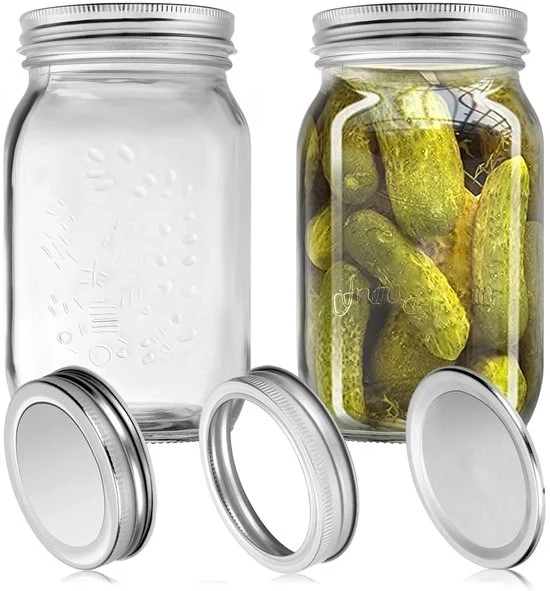 Set di Jars di Vetro Multifunzionali - 32 oz - Set da 2 - Pubblicazione di alta qualità