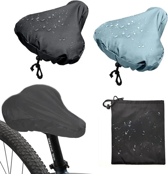 Sacchi impermeabili e borse di stoccaggio - ideali per biciclette - 4 pezzi - azzurro cielo e nero