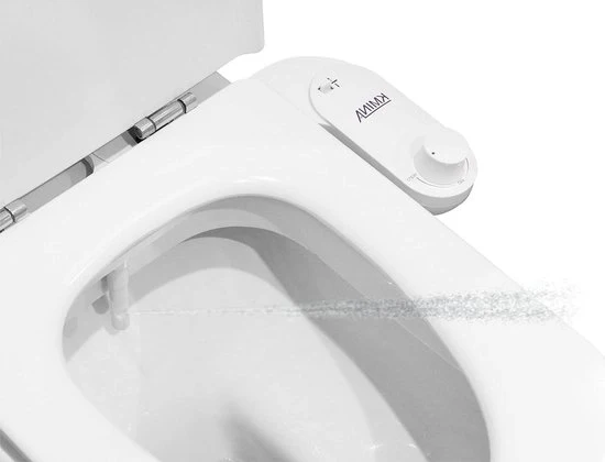 Bidet WC con Getto Acqua Fredda - Lunghezza Slang 80 cm - Adattatore WC per Doccia - Gettatore d'Acqua - Non Elettrico - Regolabile Pressione - Bianco
