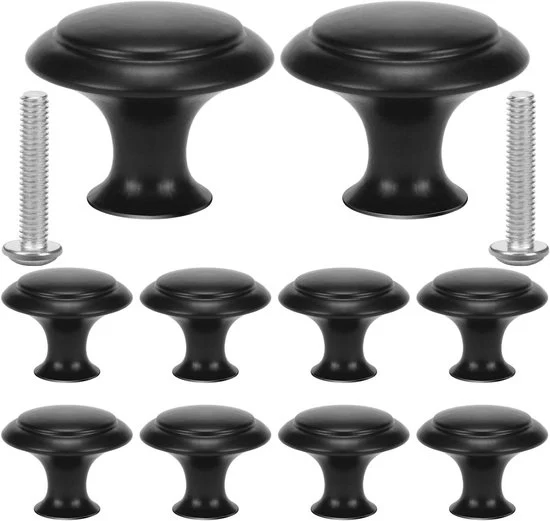 Deurknoppen e ladeknoppe in stile antico - 10 pezzi - con lamiera di zinco in acciaio inossidabile