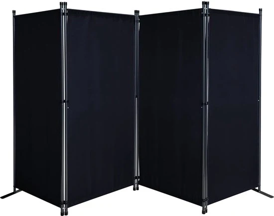 Protezione visiva mobile - versatile - set da 4 - nero - poliestere