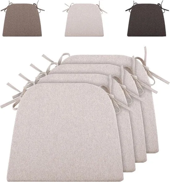 Cuscino per esterno - 4 pezzi - beige - 43 x 41 cm