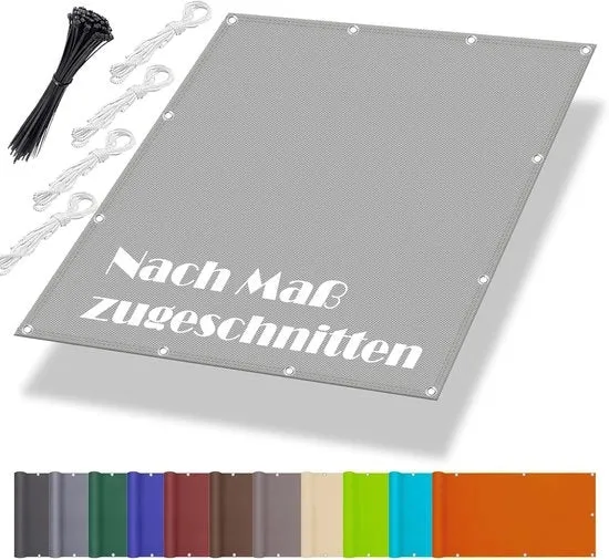 Tettoia solare zonizzazione - resistente al tempo - 1,5 x 3 m - grigio chiaro - telo di zavorra