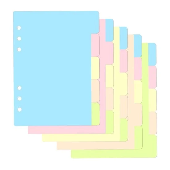 Set di Cartelle con Etichette - Lotto da 5 - Etichette Colorate