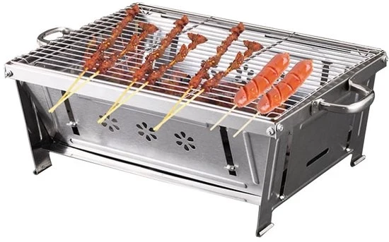 Barbecue portatile in acciaio inossidabile - leggero - 1 pezzo