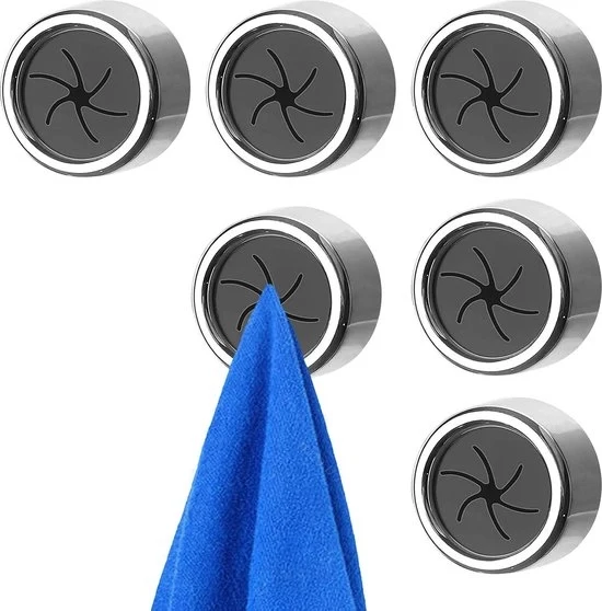 Sostegno per asciugamani magnetico senza foratura - appoggiate asciugamani adesivi per la cucina - maniglie per asciugamani da cucina a forma rotonda - supporto per asciugamani per la doccia - Sostegno per asciugamani magnetico