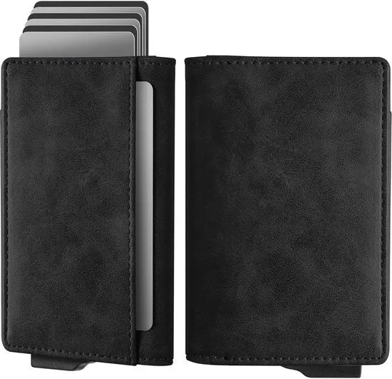 Supporto da appendere con protezione RFID - Accesso facile - Nero - Pelle in PU