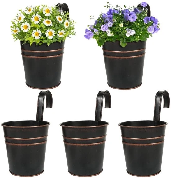 Vaso di Fiori Appeso - Stile Vintage - Materiale di Alta Qualità Acciaio - 1 Unita