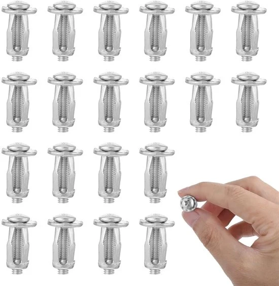 Set di ancore espansive a testa a cono, bulloni a testa a cono, viti e steli per alluminio, piastre di acciaio, pannelli in plastica, pareti sottili (M4)