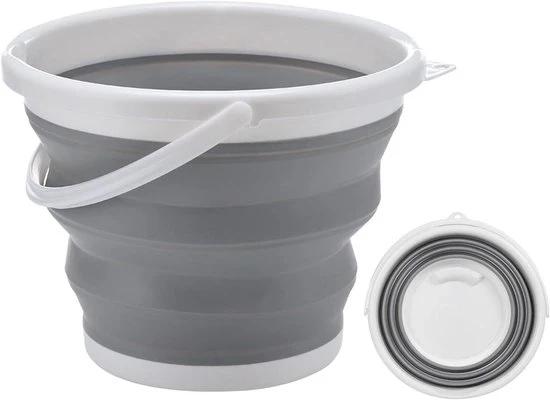 Emiciclo in Silicone 10L per Camping e Uso Casalingo - Grigio