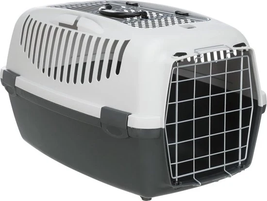 Cassa di trasporto Capri 3 aperto - 40x38x61 cm - grigio chiaro/grigio scuro - adatto per piccoli animali domestici Carriera per gatti