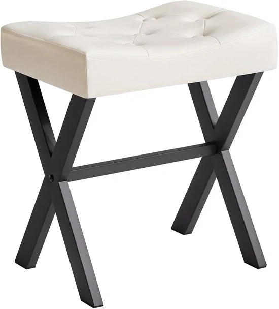 Sedia a forma di U - Versatile e Elegante - 1 pezzo - Lino/Cuoio - 39,5 x 29,5 x 45 cm