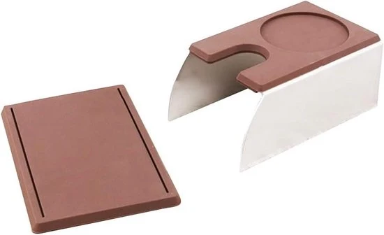 Stamper per caffè in acciaio inossidabile anti-rossicciante elastico, base per caffè riciclabile, supporto standard per la casa, il negozio e il ristorante, bar caffè supporto per caffè.