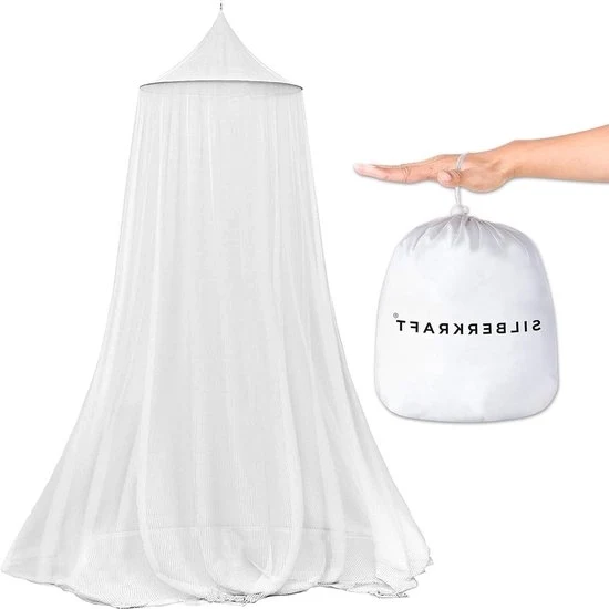 Tenda da Campeggio 2 Persone Argento Inclusa con Grappoli - Chiusura a Cerniera - Protezione dalle Zanzare - Tasca Portatile Tenda da Campeggio 2 Persone