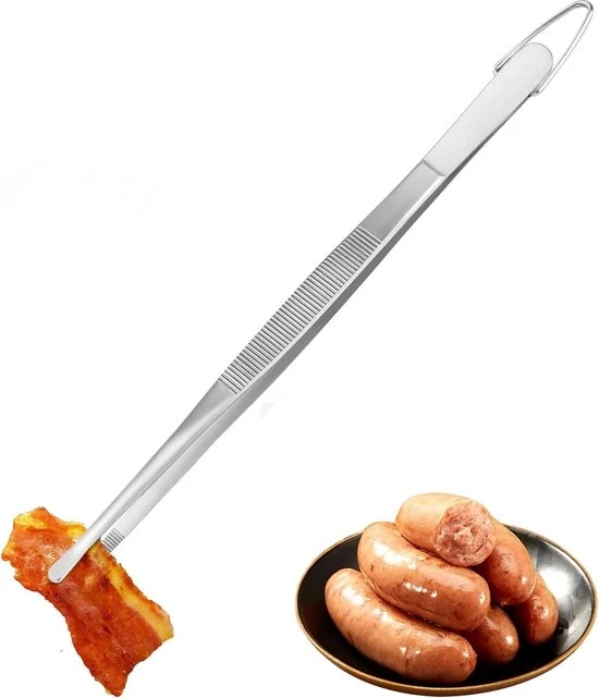 Pincetta per cucina in acciaio inossidabile - 30 cm - adatta per barbecue e griglia