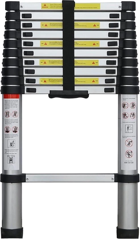 Ladder telescopica 10 gradini - altezza massima aperta 320 cm - uso domestico - per fai da te
