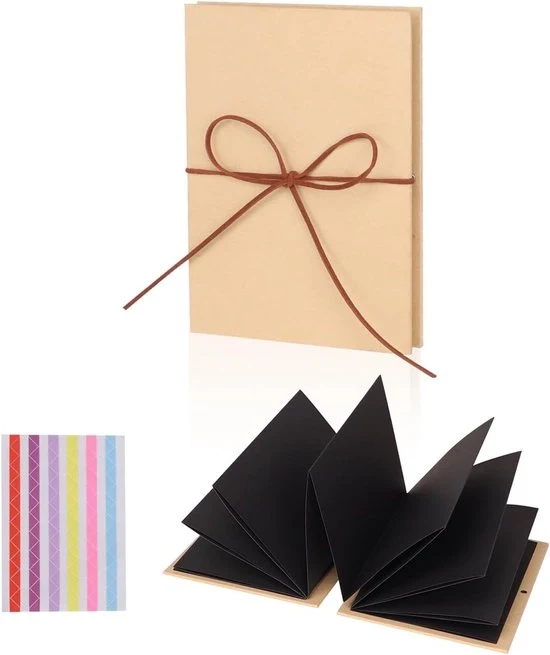 Album fotografico da assemblaggio - 34 pagine - nero - 20 cm - ideale per regali