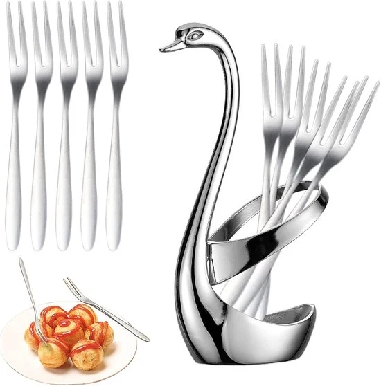 Set di forchette da dessert - 10 pezzi - contenitore di conservazione