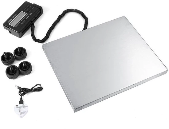 Ponderosità digitale da 300kg in ABS - Display LCD - Ponderale per pacchi - Nero