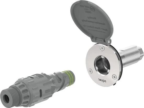 Vendita di impianto di irrigazione esterno con valvola di ghiaccio V1+ con connessione rapida e prevenzione dell'aspirazione - tubo di scarico resistente al freddo - 2 pollici - colore pietra grigia Esterno