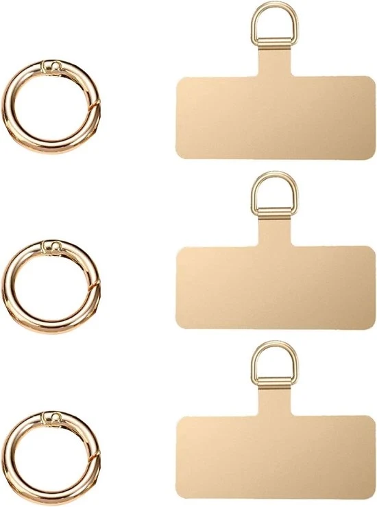 Set di 3 custodie per telefono con cordoncino di stoccaggio - Accessori per telefono - Oro