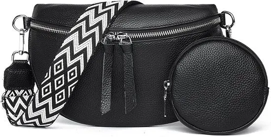 Borsa da braccio per donne - borsa per uso quotidiano - nero - pelle