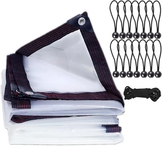 Telaio trasparente impermeabile - Pannelli di copertura multifunzionali - 1 pezzo - 2 x 5 m - Materiale PE