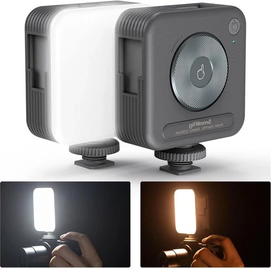 Lampada LED Portatile per Fotocamera - 96 LED - Illuminazione per Fotografia e Videografia - Pannello Ricaricabile - 2200mAh - CRI 95 - 2700-6500K - 3 Accessori per Flash Esterni