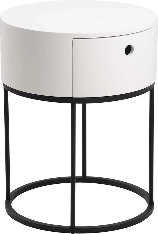 Cassettiere in legno - Bianco - 1 pezzo - 51 x 40 x 40 cm