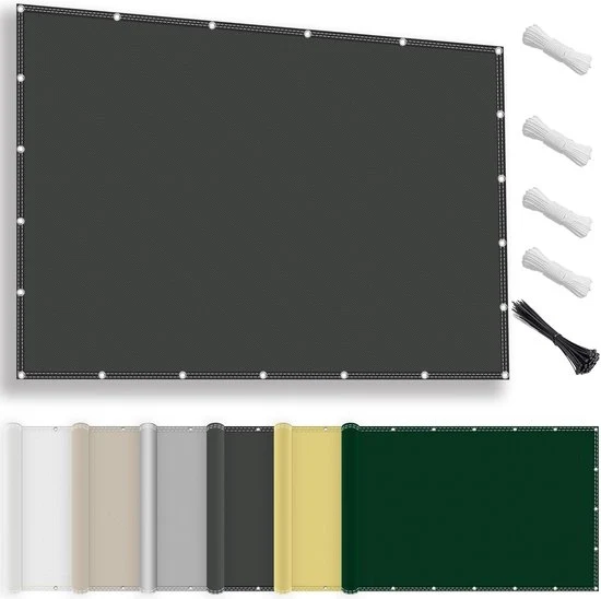 Ombrellone solare impermeabile - Protezione UV - 2 pezzi - Antracite - 100% poliestere - 2 x 3 m