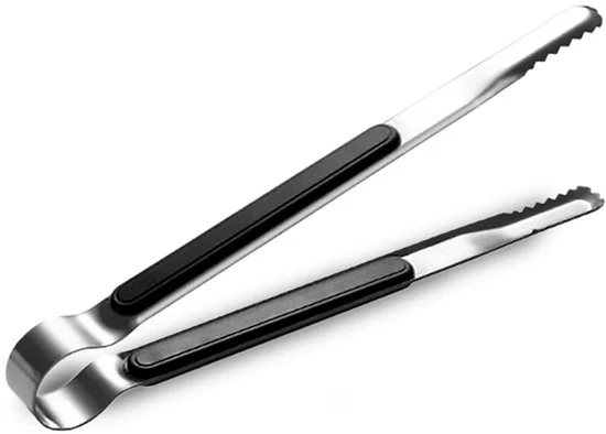 Tang da Cottura in Acciaio Inossidabile - Manico Antiscivolo - 1 pezzo - Nero