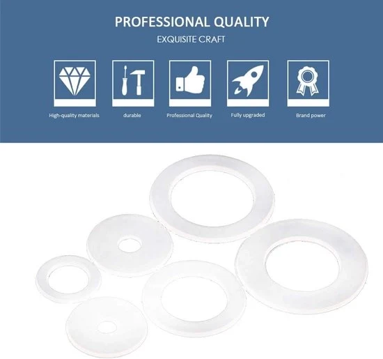 Pakking Isolanti Nylon Soft in Nylon per M3-M5 M3.5 * 11 * 1mm 100pz - Isolanti per Viti