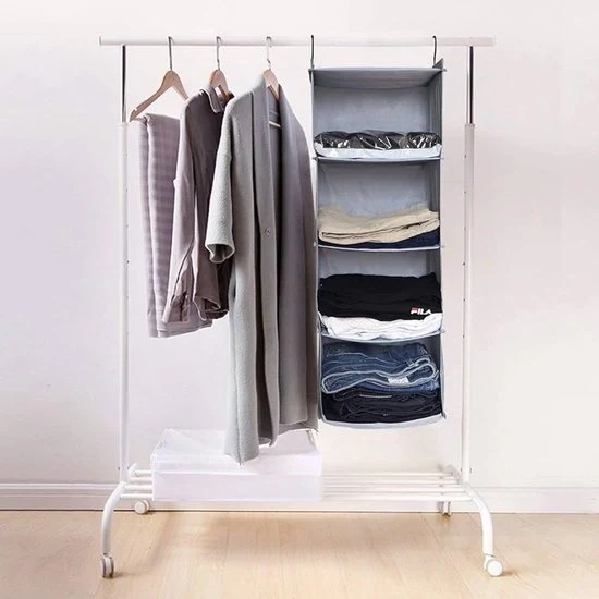 Organizzatore di abbigliamento appeso - multifunzionale - 1 pezzo - 100% poliestere