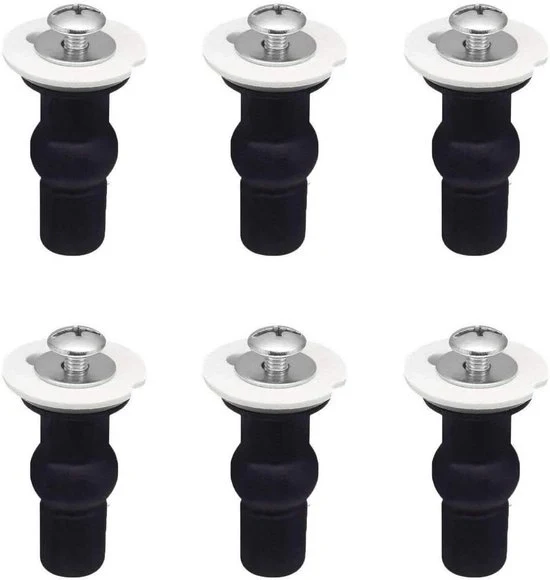 Viti per toilet vaste con set di fissaggio universale da 6 pezzi