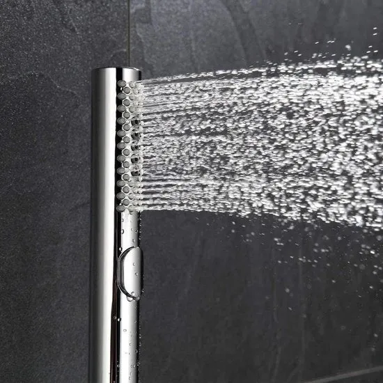 Douchekop Rotondo - 3 Funzionalità - Laccato a Cromo - Silicagel