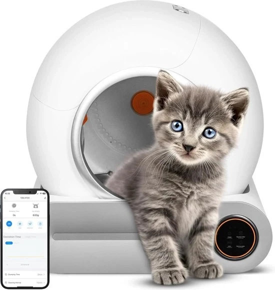 Cassetta automatica per gatti - Cassetta per gatti self-cleaning - Cassetta elettrica per gatti - Cassetta per gatti elettrica - Cassetta per gatti robot - Mai era stato così facile pulire!