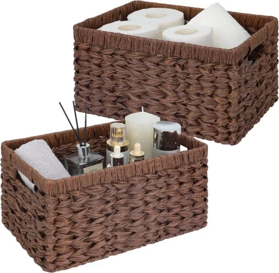 Due Cestelli di Rete - Manubrio Incluso - Dimensioni 33 x 20 x 17,5 cm - Materiale Resistente all'Umidità