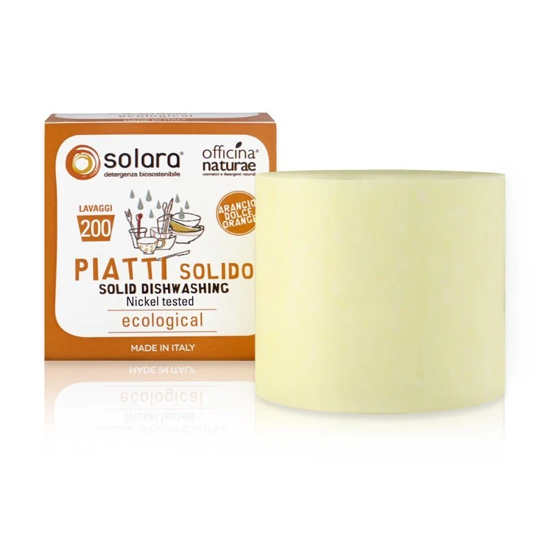 Sapone per piatti solido all'arancio dolce | COD. SOLPIATTIARANCIO | 180 g