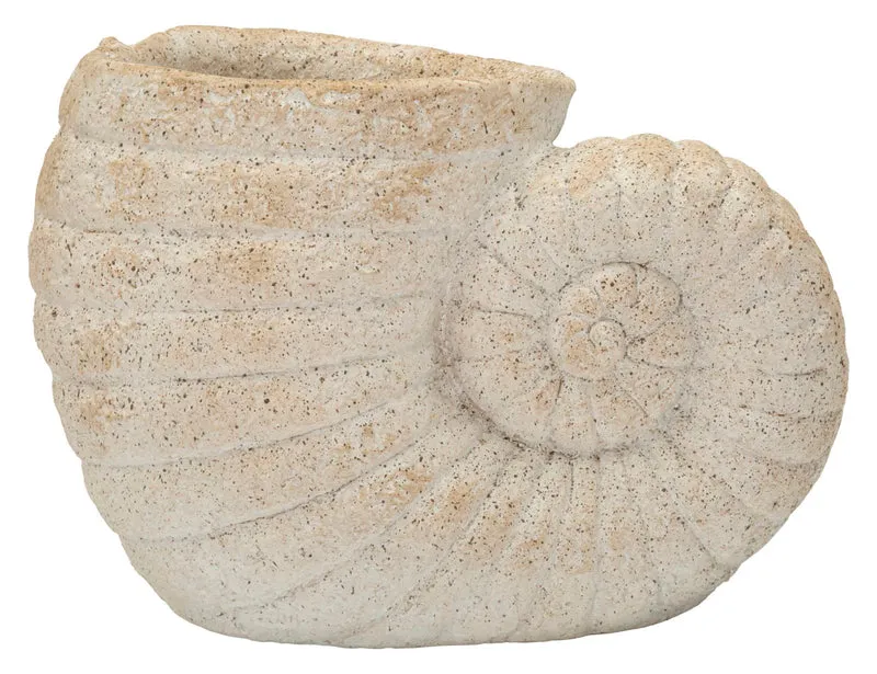Vaso Shell Sand 33x19x23 cm in Mgo Beige