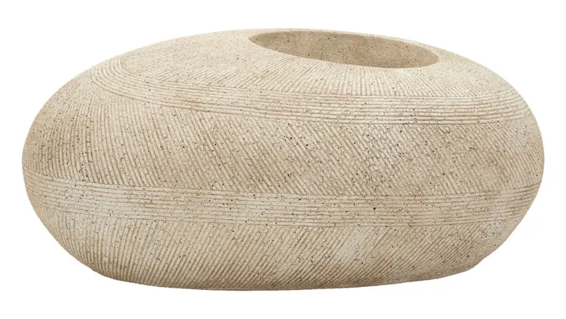 Porta Vaso da Esterno Stone 78,5x56x33,5 cm in Resina Grigio