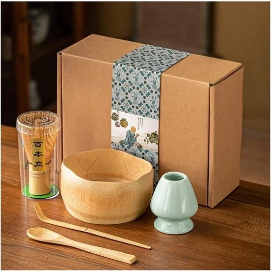 Set da Matcha per 5 persone - accessori per la cerimonia del tè giapponese in scatola di regalo