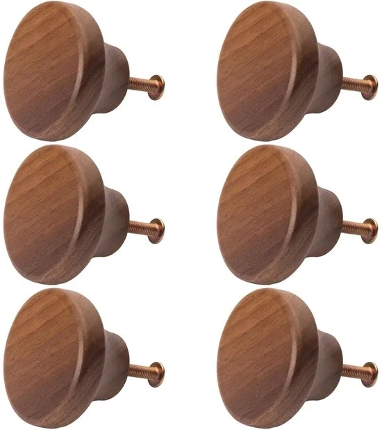 Set di 6 ladere per legno - Disegno confortevole - Naturale legno