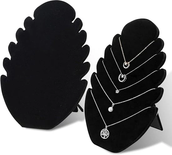 Set di 2 standard per catenina in tessuto nero per tenere catenine e accessori