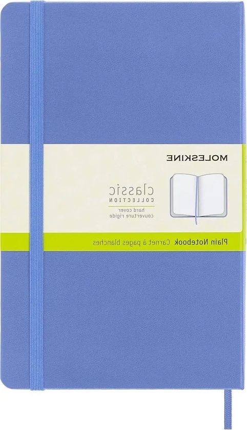 Taccuino - Copertina Rigida con Chiusura Elastica - 240 Pagine - Blu Hydrangea - Dimensioni 13 x 21 cm