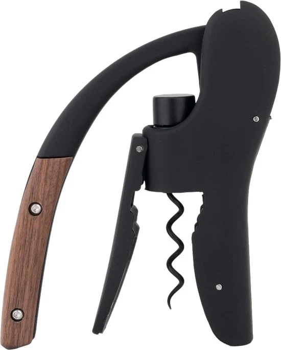 Kurkstrenger verticale compatta con maniglia in legno - snidolo per etichette - uncorker per bartender e sommelier - kurkstrenger come regalo