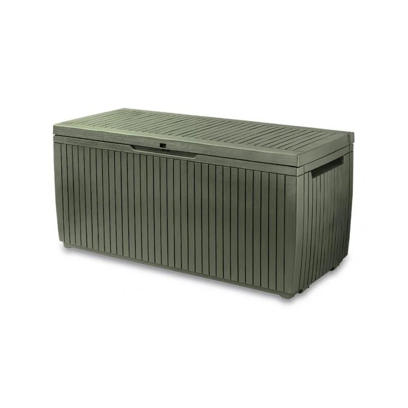 Baule da Esterno Keter Springwood 123x53,5x57 cm in Resina Verde Seconda Scelta