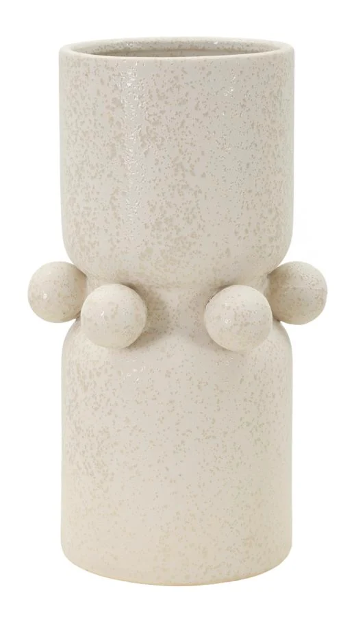 Vaso Ceramica Bubbles Ø16x28 cm in Ceramica Crema