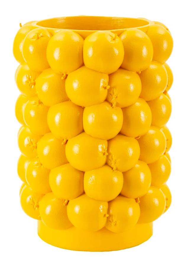 Vaso Lemons Ø21x28 cm in Resina Giallo