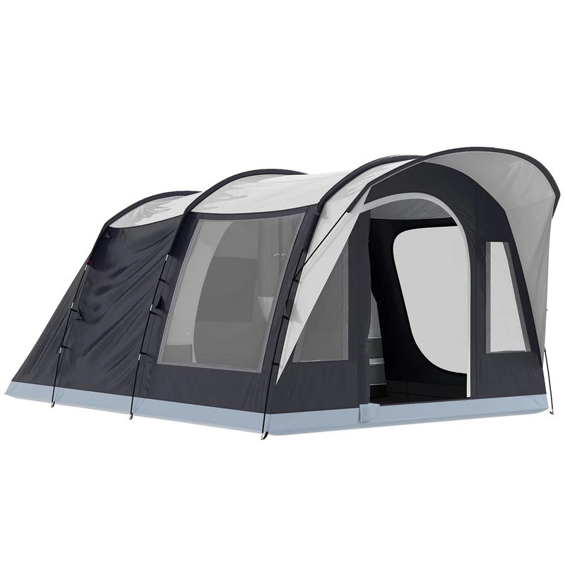 Tenda Tunnel 2-4 Persone 480x300x213 cm Camera da Letto Zona Giorno Impermeabile in Fibra di Vetro e Poliestere Blu Navy
